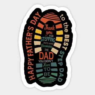 Happy Father's Day To The Best Step Dad Sticker